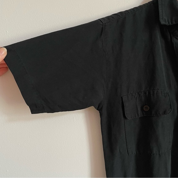 OZMA Silk Linen Painter's Jumpsuit In Black XS - Picture 11 of 12